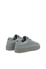 S-Oval Skate-Fabric-panelled leather sneakers