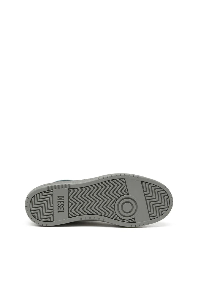S-Oval Skate-Fabric-panelled leather sneakers