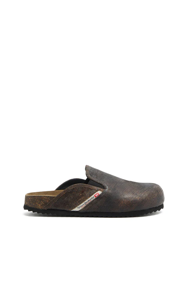 D-Woodstock-Clogs in crackle-effect suede