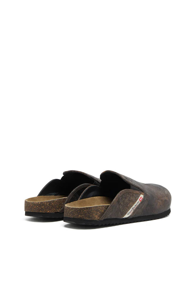 D-Woodstock-Clogs in crackle-effect suede
