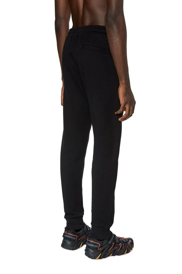 Track pants with embroidered logo
