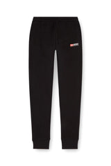 Track pants with embroidered logo