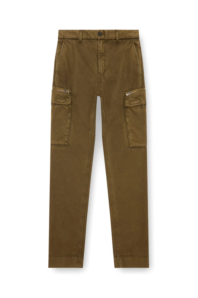 Pants in faded peachskin twill