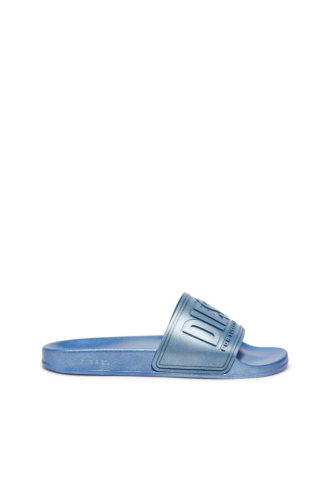Sa-Mayemi-Slides in pearlescent rubber