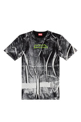 T-shirt with crease-effect print