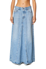Long skirt in denim