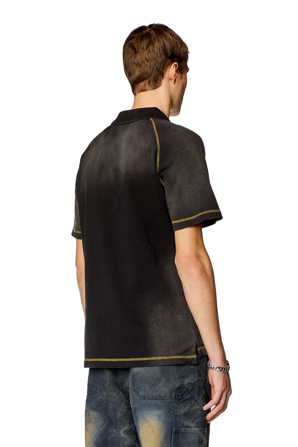 Polo shirt with sun-faded effects