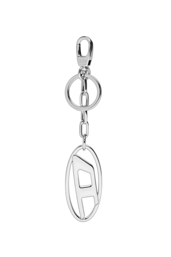 Metal keyring with logo plaque