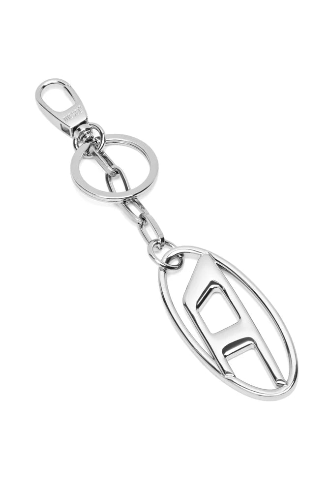 Metal keyring with logo plaque