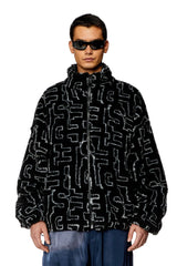 Teddy fleece jacket with Diesel monogram