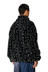 Teddy fleece jacket with Diesel monogram