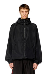 Windbreaker with shiny Oval D print