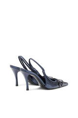 D-Venus Sb - Patent snake-effect slingback pumps
