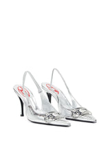 D-Venus Sb - Patent snake-effect slingback pumps