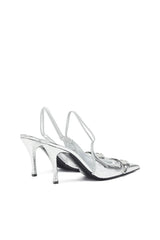 D-Venus Sb - Patent snake-effect slingback pumps