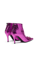 D-Venus-Patent snake-effect ankle boots