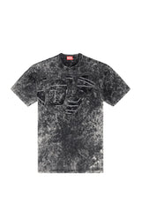 Oval D T-shirt in marble jersey