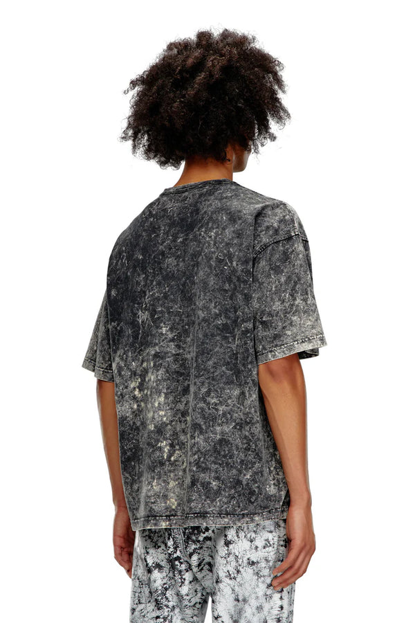 Oval D T-shirt in marble jersey