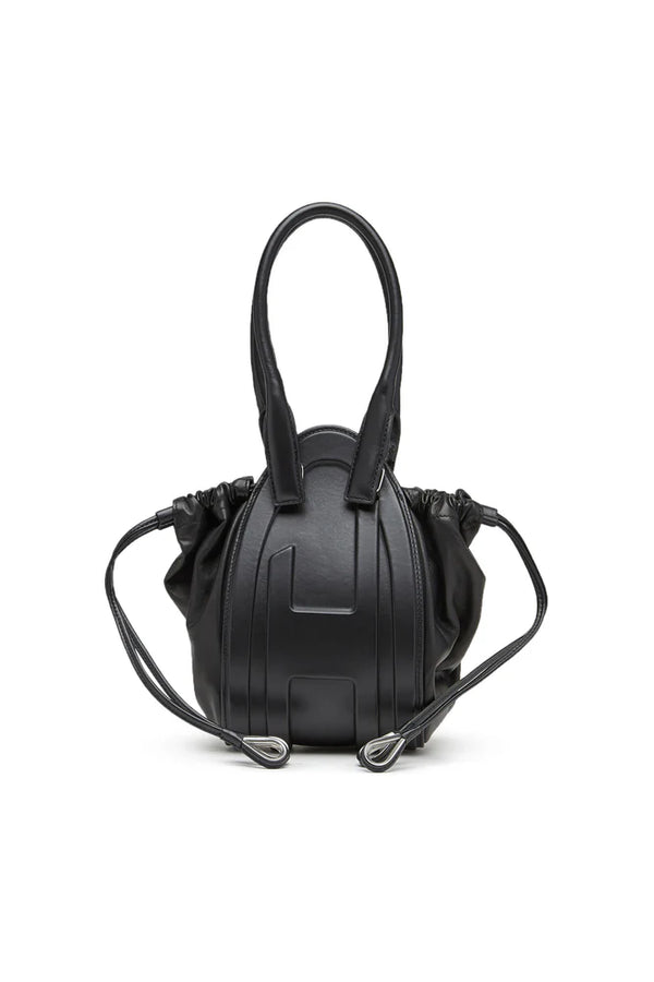 Fold XS - Oval logo handbag in nappa leather