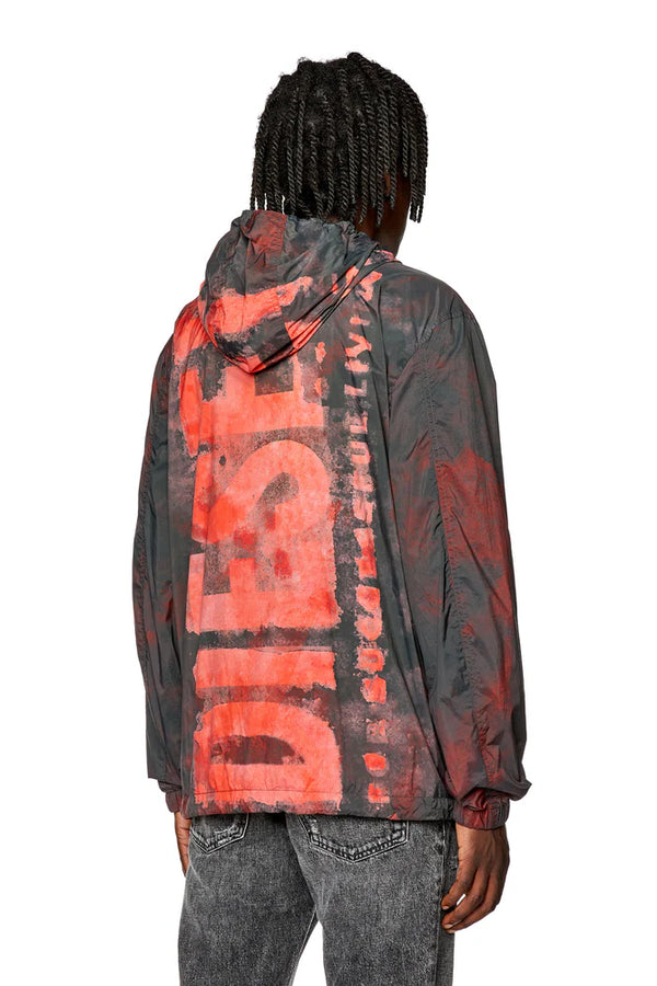 Watercolour-effect windbreaker with logo