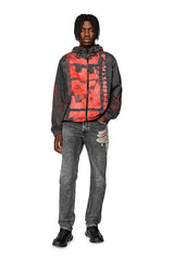 Watercolour-effect windbreaker with logo