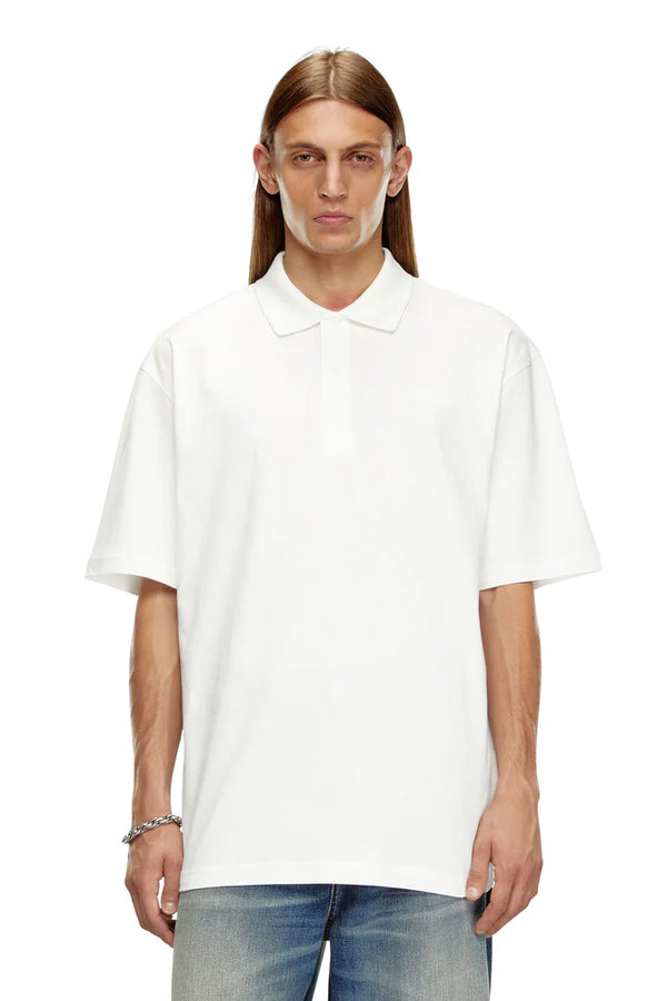 Polo shirt with maxi oval D embroidery