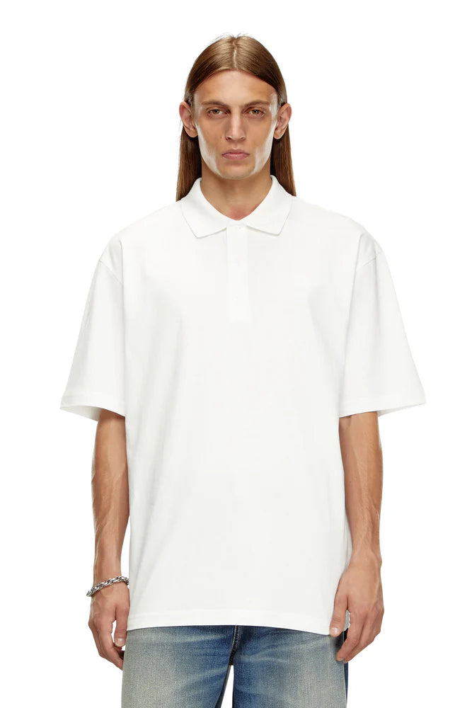 Polo shirt with maxi oval D embroidery