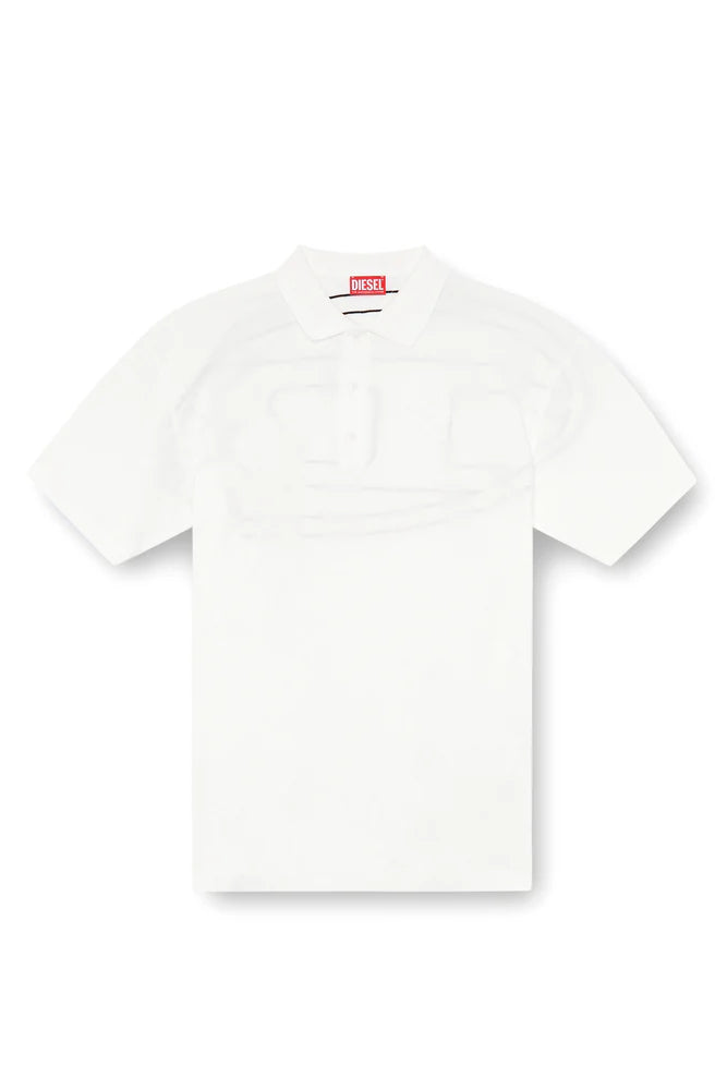 Polo shirt with maxi oval D embroidery